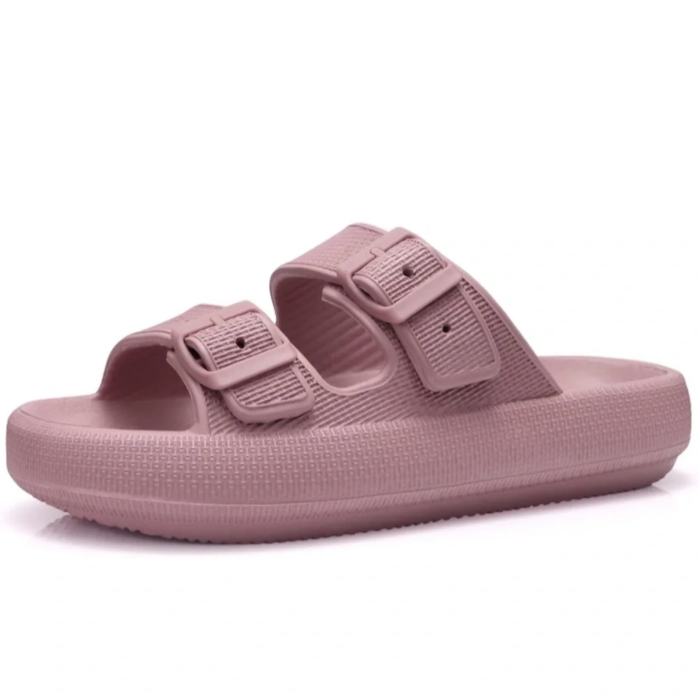 Cloud Slides for Women EVA Sandals Thick Sole Adjustable Buckles Slipper New - Picture 2 of 7